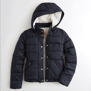 Sherpa lined puffer jacket from Hollister